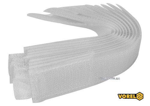 Хомут-липучка для кабеля VOREL 25 x 150 мм нейлон + полиэстер + полиуретан 10 шт