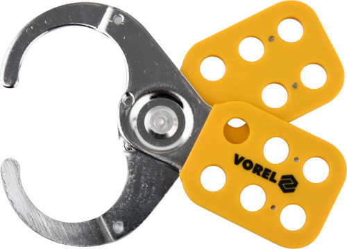 Зажим пружинный стальной VOREL Ø6 x 48 мм для 6 навесных замков с дугой Ø≤ 10 мм