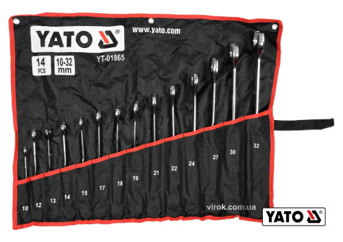 Набор рожково-накидных ключей YATO 10-32 мм 14 шт