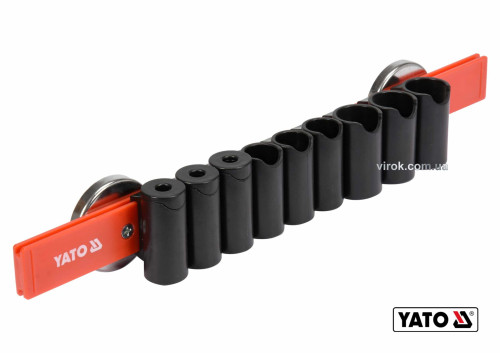 Рейка пластиковая с магнитным креплением для 9 инструментов YATO 350 х 50 х 40 мм