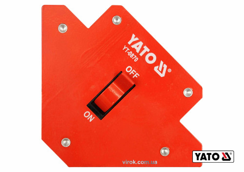 Струбцина магнитная для сварки с переключателем YATO 107 х 160 х 26 мм 13.5 кг