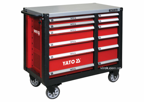 Шкаф-тележка для инструментов YATO 1000 x 1130 x 570 мм с 12 шуфлядами