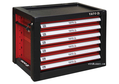 Шкаф для инструментов YATO 690 x 465 x 535 мм с 6 шуфлядами 533 х 397 х 55 мм