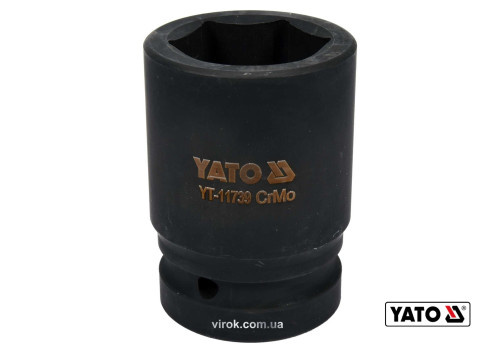 Головка торцевая ударная шестигранная YATO 1" М38 x 80 мм Cr-Mo