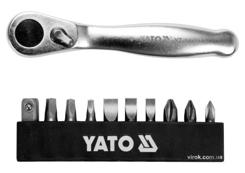 Набор отверточных насадок с трещоткой YATO YT-14390
