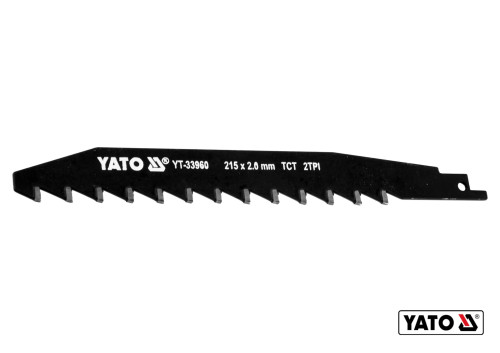 Полотно по керамическому и силикатному кирпиче для сабельной пилы YATO 215 x 2 мм 2 зубы/1"