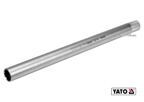 Головка торцевая двенадцатигранная для свечей YATO 3/8" M14 x 250 мм Cr-V