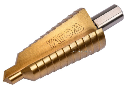 Сверло по металлу конусное ступенчатое YATO HSS 4241 10-30 мм 87/60 мм