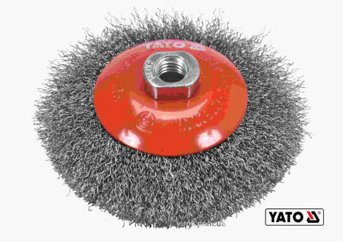 Щетка дисковая зачистная с нержавеющей стали для УШМ YATO Ø125 мм 12500 об/мин М14