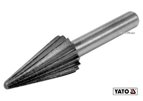 Фреза конусная по металлу YATO Ø13 x 25/55 мм HSS 4241 хвостовик- Ø6 мм