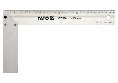Уголок столярный алюминиевый YATO 250 мм