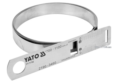 Циркометр стальной YATO для кола- 2190-3460 мм и диаметра 700-1100 мм с метрической и дюймовой шкалами