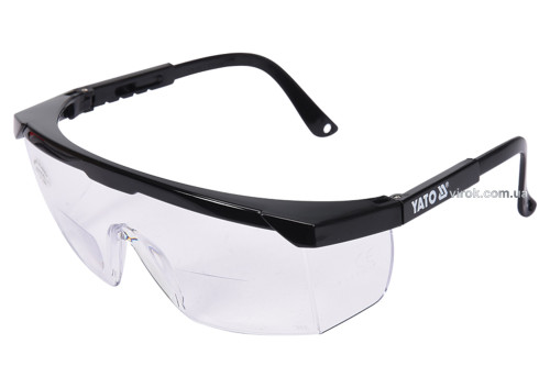 Очки защитные открытые прозрачные YATO с корекцией зрения +1 диоптрия