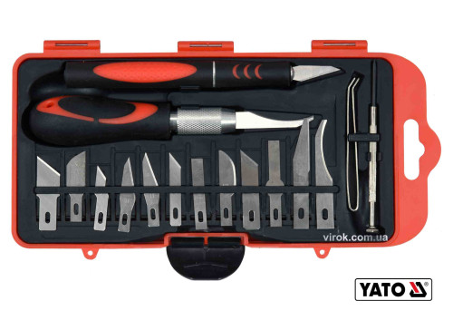 Ножи прецизионные YATO со сменными лезвиями 16 шт