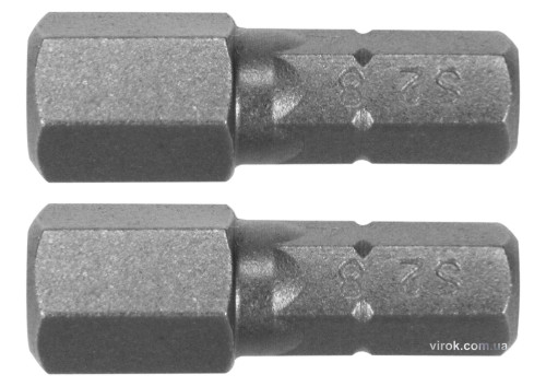 Насадка отверточная YATO "HEX" H8 x 25 мм HEX 1/4" AISI S2 2 шт