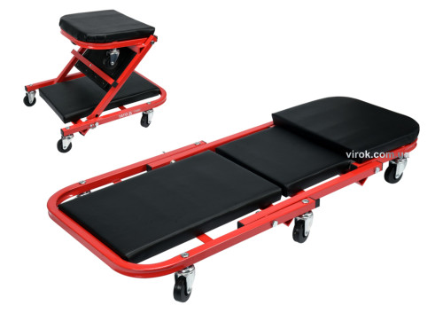 Лежак-сиденье для ремонта на 6 колесах YATO 91 х 42 х 13 см 150/120 кг