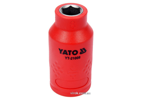 Головка торцевая шестигранная диэлектрическая YATO 3/8" М8 х 45/28 мм VDE до 1000 В