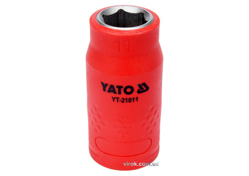 Головка торцевая шестигранная диэлектрическая YATO 3/8" М11 х 45/28 мм VDE до 1000 В