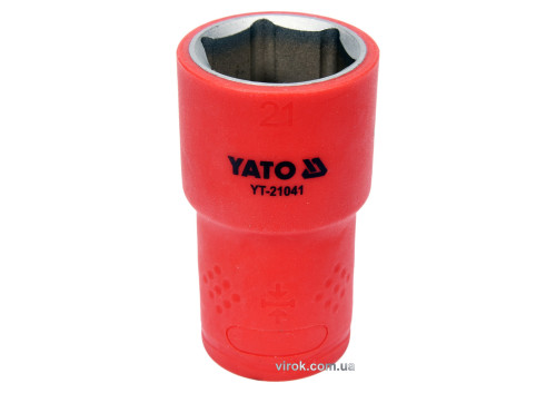 Головка торцевая шестигранная диэлектрическая YATO 1/2" М21 х 55/38 мм VDE до 1000 В
