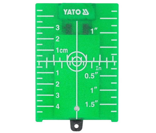 Пластина прицільна для нівеліра з лазерним зеленим променем YATO 105х 75х 3,2 мм