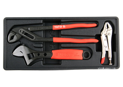 Вклад для инструментального шкафа YATO зажимные и переставные клещи разводной ключ 3 шт