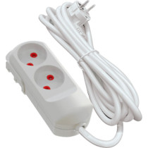 Подовжувач мережевий VIROK: l= 2 м, з 2 гніздами без заземлення