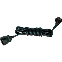 Подовжувач мережевий VIROK: l= 20 м, з 1 гніздом із заземленням, чорний(садовий)