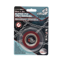 Стрічка 2-стороння акрилова Super Fix Universal: 19 мм х 2 м