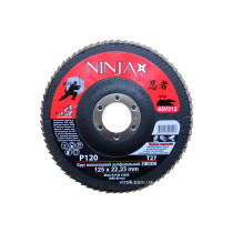 Круг лепестковый шлифовальный NINJA Zirconium TM VIROK Т27 125х22 мм Р120 Al Inox Steel