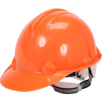 Каска для захисту голови VOREL оранжева з матеріалу HDPE