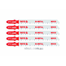 Пильное полотно для электролобзика (дерево, сталь) YATO Bi-Metal 6TPI 100 мм 5 шт
