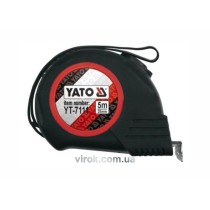 Рулетка с нейлоновым покрытием и магнитным крючком YATO 5 м х 25 мм