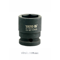 Головка торцевая ударная шестигранная YATO 1/2" М22 х 39 мм