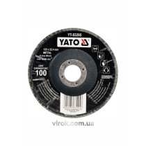 Круг шлифовальный лепестковый выпуклый YATO ALUMINIUM OXIDE К40 125 х 22.4 мм