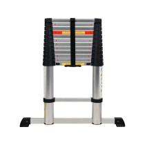 Драбина розтяжна телескопічна алюмінієва VOREL, 13 сходин,  висота 3.8 м, масимальна вага 150 кг