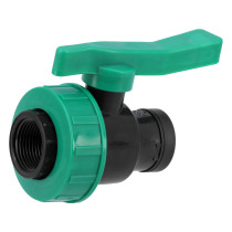 Кран кульовий до водяних пластикових труб  Ø= 3/4" Х 3/4" F/F-різьб FLO з поліпроп, для тиску 16Bar