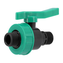 Кран кульовий до водяних пластикових труб  Ø= 3/4" Х 3/4" M/M-різьб FLO з поліпроп, для тиску 16Bar