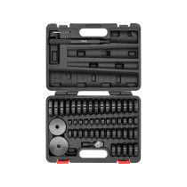 Засоби регуляції підшипників, сальників YATO 2 штифти l= 115/215 мм, перехідники Ø= 18-47 мм, 52 шт