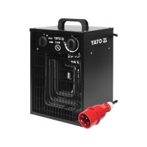 Нагрівач приміщень мереж YATO 400В 3-фазн 5кВт з вентилятором, обігрів S≤ 48м², реж- 40/2500/5000 Вт