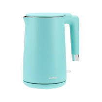 Електрочайник з термостатом з нержавіючої сталі LUND 1,5 л бірюзовий, 2200 Вт, живл від мережі 230 В