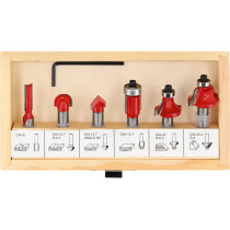 Фрези по дереву YATO : зі шпинделем Ø= 8 мм, 6 шт [50]