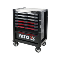 Шафа-візок для інструментів YATO з 7 шуфлядами, 977x 725x 480 мм, 2 ключі, 4 колеса з гальмами