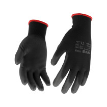 Перчатки рабочие черные YATO, размер 10