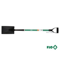 Лопата штыковая прямая FLO 17.5 x 27 x 120 см стальная основа стекловолоконная ручка
