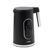 Електрочайник з регулятором температури, чорний LUND 68228