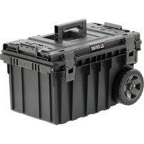 Ящик для інструментів 601TV S1 1 секція з органайзером YATO на 2-х колесах, 600x400x345 мм, пластико