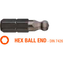 Насадка отверточная INDUSTRY USH HEX BALL END SW2.5 K x 25 мм 5 шт