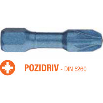 Насадка отверточная ударная BLUE SHOCK USH PZ2 x TORSION 30 мм 10 шт
