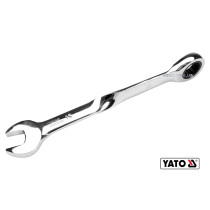 Ключ рожково-накидной с трещоткой YATO 15 x 201 мм HRC 40-45 Cr-V