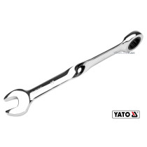 Ключ рожково-накидной с трещоткой YATO 17 x 228 мм HRC 40-45 Cr-V